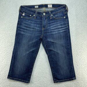 AG Adriano Goldschmied Women's Dark Blue Denim Jean Shorts